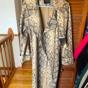 Bagatelle faux snake skin trench coat